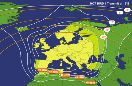    Hot Bird 1, 13E,   